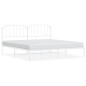 vidaXL Estructura de cama con cabecero metal blanca 200x200 cm vidaXL Estructura de cama con cabecero metal blanca 200x200 cm