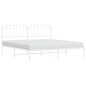 vidaXL Estructura de cama con cabecero metal blanca 200x200 cm vidaXL Estructura de cama con cabecero metal blanca 200x200 cm