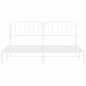 vidaXL Estructura de cama con cabecero metal blanca 200x200 cm vidaXL Estructura de cama con cabecero metal blanca 200x200 cm