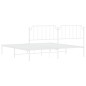 vidaXL Estructura de cama con cabecero metal blanca 200x200 cm vidaXL Estructura de cama con cabecero metal blanca 200x200 cm