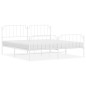 vidaXL Estructura cama metal con cabecero y pie cama blanco 193x203 cm