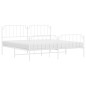 vidaXL Estructura cama metal con cabecero y pie cama blanco 193x203 cm