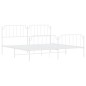 vidaXL Estructura cama metal con cabecero y pie cama blanco 193x203 cm