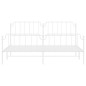 vidaXL Estructura cama metal con cabecero y pie cama blanco 193x203 cm