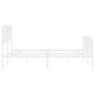 vidaXL Estructura cama metal con cabecero y pie cama blanco 193x203 cm