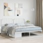 vidaXL Estructura de cama de metal con cabecero blanco 183x213 cm vidaXL Estructura de cama de metal con cabecero blanco 183x213 cm