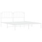 vidaXL Estructura de cama de metal con cabecero blanco 183x213 cm vidaXL Estructura de cama de metal con cabecero blanco 183x213 cm