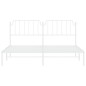 vidaXL Estructura de cama de metal con cabecero blanco 183x213 cm vidaXL Estructura de cama de metal con cabecero blanco 183x213 cm