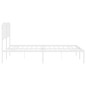 vidaXL Estructura de cama de metal con cabecero blanco 183x213 cm vidaXL Estructura de cama de metal con cabecero blanco 183x213 cm
