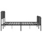 vidaXL Estructura de cama cabecero y pie de cama metal negro 160x200cm