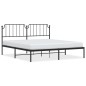 vidaXL Estructura de cama con cabecero metal negro 183x213 cm vidaXL Estructura de cama con cabecero metal negro 183x213 cm