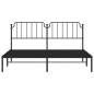 vidaXL Estructura de cama con cabecero metal negro 183x213 cm vidaXL Estructura de cama con cabecero metal negro 183x213 cm