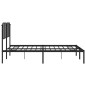 vidaXL Estructura de cama con cabecero metal negro 183x213 cm vidaXL Estructura de cama con cabecero metal negro 183x213 cm