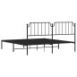 vidaXL Estructura de cama con cabecero metal negro 183x213 cm vidaXL Estructura de cama con cabecero metal negro 183x213 cm