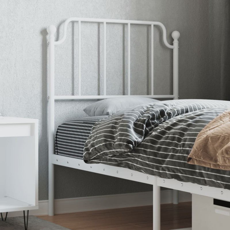 vidaXL Cabecero de metal blanco 75 cm vidaXL Cabecero de metal blanco 75 cm
