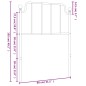 vidaXL Cabecero de metal blanco 75 cm vidaXL Cabecero de metal blanco 75 cm