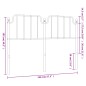 vidaXL Cabecero de metal blanco 140 cm vidaXL Cabecero de metal blanco 140 cm