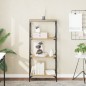 vidaXL Librería 4 estantes madera ingeniería roble Sonoma 59x35x132 cm vidaXL Librería 4 estantes madera ingeniería roble Sonoma 59x35x132 cm