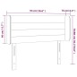 vidaXL Cabecero con LED de tela gris claro 93x16x78/88 cm