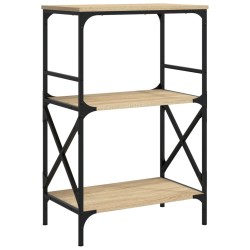 vidaXL Librería 3 estantes madera ingeniería roble Sonoma 59x35x90,5cm