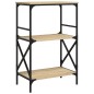 vidaXL Librería 3 estantes madera ingeniería roble Sonoma 59x35x90,5cm vidaXL Librería 3 estantes madera ingeniería roble Sonoma 59x35x90,5cm