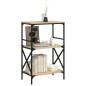 vidaXL Librería 3 estantes madera ingeniería roble Sonoma 59x35x90,5cm vidaXL Librería 3 estantes madera ingeniería roble Sonoma 59x35x90,5cm