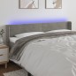 vidaXL Cabecero con LED de terciopelo gris claro 183x16x78/88 cm vidaXL Cabecero con LED de terciopelo gris claro 183x16x78/88 cm
