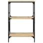 vidaXL Librería 3 estantes madera ingeniería roble Sonoma 59x35x90,5cm vidaXL Librería 3 estantes madera ingeniería roble Sonoma 59x35x90,5cm