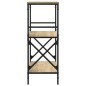 vidaXL Librería 3 estantes madera ingeniería roble Sonoma 59x35x90,5cm vidaXL Librería 3 estantes madera ingeniería roble Sonoma 59x35x90,5cm