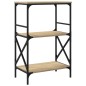 vidaXL Librería 3 estantes madera ingeniería roble Sonoma 59x35x90,5cm vidaXL Librería 3 estantes madera ingeniería roble Sonoma 59x35x90,5cm