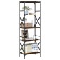 vidaXL Librería 5 estantes madera ingeniería roble ahumado 59x35x171cm vidaXL Librería 5 estantes madera ingeniería roble ahumado 59x35x171cm