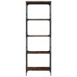 vidaXL Librería 5 estantes madera ingeniería roble ahumado 59x35x171cm vidaXL Librería 5 estantes madera ingeniería roble ahumado 59x35x171cm