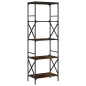 vidaXL Librería 5 estantes madera ingeniería roble ahumado 59x35x171cm vidaXL Librería 5 estantes madera ingeniería roble ahumado 59x35x171cm