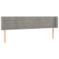 vidaXL Cabecero con LED de terciopelo gris claro 183x16x78/88 cm vidaXL Cabecero con LED de terciopelo gris claro 183x16x78/88 cm