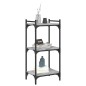 vidaXL Librería 3 estantes madera ingeniería gris Sonoma 40x30x86 cm vidaXL Librería 3 estantes madera ingeniería gris Sonoma 40x30x86 cm