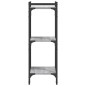 vidaXL Librería 3 estantes madera ingeniería gris Sonoma 40x30x86 cm vidaXL Librería 3 estantes madera ingeniería gris Sonoma 40x30x86 cm