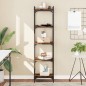 vidaXL Librería 5 estantes madera ingeniería roble ahumado 40x30x154cm vidaXL Librería 5 estantes madera ingeniería roble ahumado 40x30x154cm