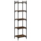vidaXL Librería 5 estantes madera ingeniería roble ahumado 40x30x154cm vidaXL Librería 5 estantes madera ingeniería roble ahumado 40x30x154cm