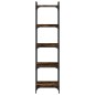 vidaXL Librería 5 estantes madera ingeniería roble ahumado 40x30x154cm vidaXL Librería 5 estantes madera ingeniería roble ahumado 40x30x154cm
