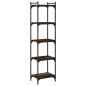 vidaXL Librería 5 estantes madera ingeniería roble ahumado 40x30x154cm vidaXL Librería 5 estantes madera ingeniería roble ahumado 40x30x154cm