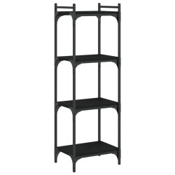 vidaXL Librería de 4 estantes madera de ingeniería negro 40x30x120 cm