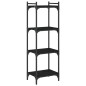 vidaXL Librería de 4 estantes madera de ingeniería negro 40x30x120 cm vidaXL Librería de 4 estantes madera de ingeniería negro 40x30x120 cm