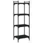vidaXL Librería de 4 estantes madera de ingeniería negro 40x30x120 cm vidaXL Librería de 4 estantes madera de ingeniería negro 40x30x120 cm