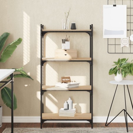 vidaXL Librería 4 estantes madera ingeniería roble Sonoma 60x30x120 cm