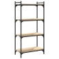 vidaXL Librería 4 estantes madera ingeniería roble Sonoma 60x30x120 cm vidaXL Librería 4 estantes madera ingeniería roble Sonoma 60x30x120 cm