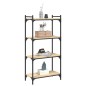 vidaXL Librería 4 estantes madera ingeniería roble Sonoma 60x30x120 cm vidaXL Librería 4 estantes madera ingeniería roble Sonoma 60x30x120 cm