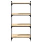 vidaXL Librería 4 estantes madera ingeniería roble Sonoma 60x30x120 cm vidaXL Librería 4 estantes madera ingeniería roble Sonoma 60x30x120 cm