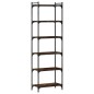 vidaXL Librería 6 estantes madera ingeniería roble ahumado 60x30x188cm vidaXL Librería 6 estantes madera ingeniería roble ahumado 60x30x188cm