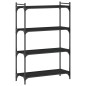 vidaXL Librería de 4 estantes madera de ingeniería negro 80x30x120 cm vidaXL Librería de 4 estantes madera de ingeniería negro 80x30x120 cm