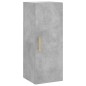 vidaXL Aparador de madera contrachapada gris hormigón 34,5x34x180 cm vidaXL Aparador de madera contrachapada gris hormigón 34,5x34x180 cm